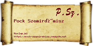 Pock Szemirámisz névjegykártya